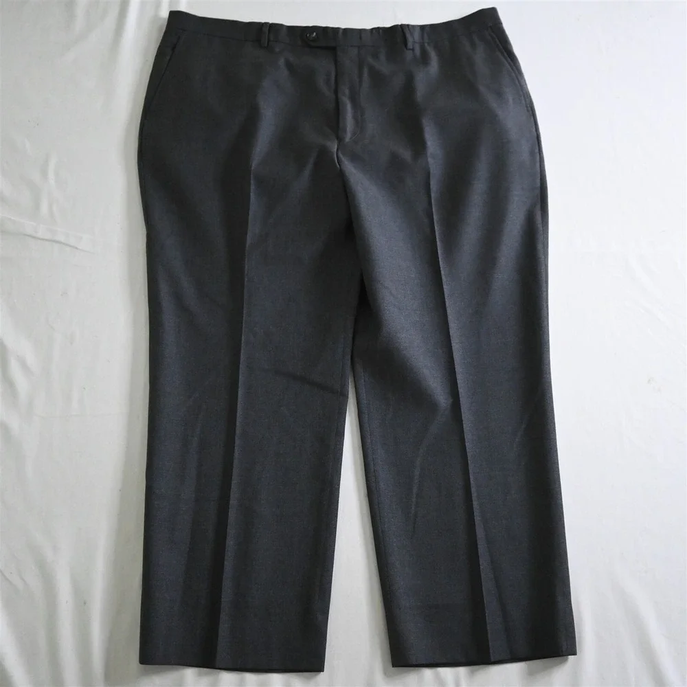 Jos A Bank 40x28 Gray Traveler Tailored‎ Fit 100% Wool Mens Dress Pants